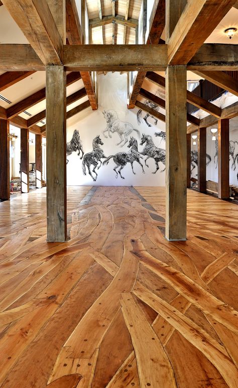 John Yarema, End Grain Flooring, Rustic Wood Floors, Wood Floor Design, Unique Flooring, Wooden Floors, Timber Framing, Parquet Flooring, House Flooring