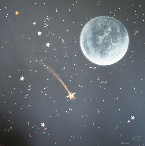 Moon And Stars Wallpaper, Sewing Aesthetic, Moon Shine, You Are My Moon, Moon Icon, Principles Of Art, Falling Stars, Galaxy Painting, Celestial Art