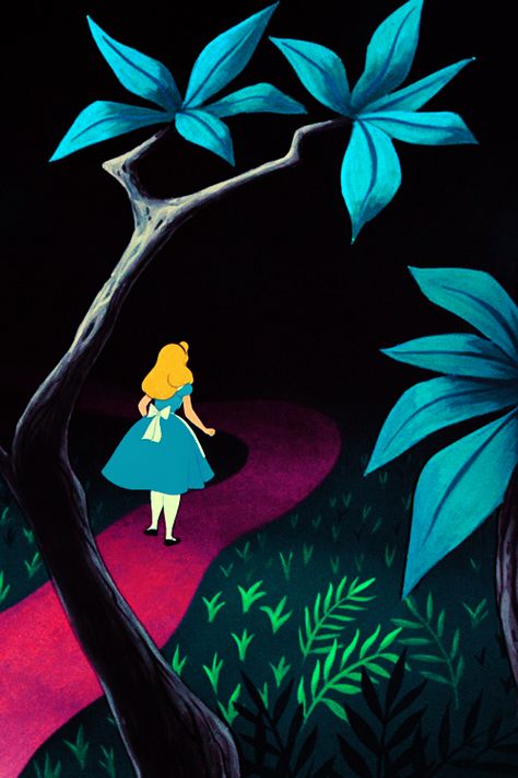 Alice In Wonderland 1951, Alice In Wonderland Aesthetic, Wallpaper Iphone Disney, Disney Alice, Adventures In Wonderland, Lewis Carroll, Through The Looking Glass, Doesn't Matter, Disney Animation