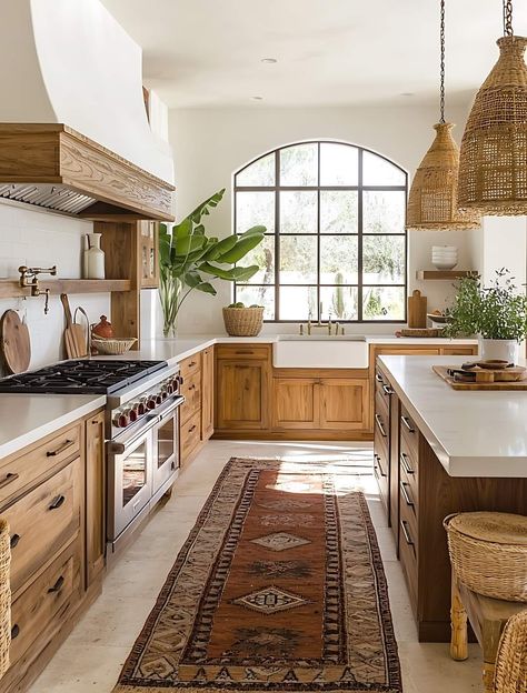 Santa Barbara Kitchen Style, California Ranch Kitchen, Modern Spanish Style Kitchen Cabinets, Spanish Influence Kitchen, Updated Tuscan Kitchen, Spanish Style Homes Kitchen, Small Spanish Style Homes Interior, California Spanish Kitchen, Ranch Style Kitchen Ideas