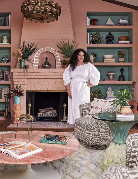 More of Justina Blakeney’s Vibrant Southern California Home | Architectural Digest Southern California Home, Justina Blakeney, California Closets, Los Angeles Homes, Bedroom Layouts, Vintage Moroccan Rugs, California Homes, Step Inside, Architectural Digest