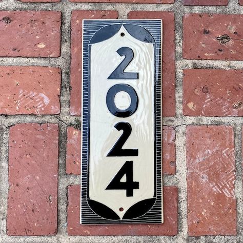 DePauwPottery - Etsy Address Sign Ideas, Entry Tile, Custom House Numbers, Address Signs, House Number Plaque, House Number Sign, Custom House, Ceramic Houses, Custom Letters