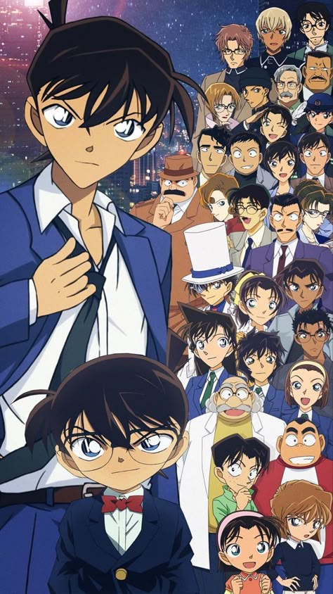 Detective Conan All Characters, Detective Conan Poster, Detective Conan Characters, Detective Conan Ran, Conan Ran, Detective Conan Shinichi, Manga Detective Conan, Anime Detective, Conan Edogawa