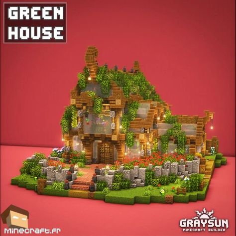 Minecraft Building Greenhouse, Better Minecraft Mod House, Minecraft Stonecutter House, Overgrown Wooden House Minecraft, Minecraft Botania Mod, Minecraft Pond House, Minecraft Fantasy Greenhouse, Moss Builds Minecraft, Green House Ideas Minecraft