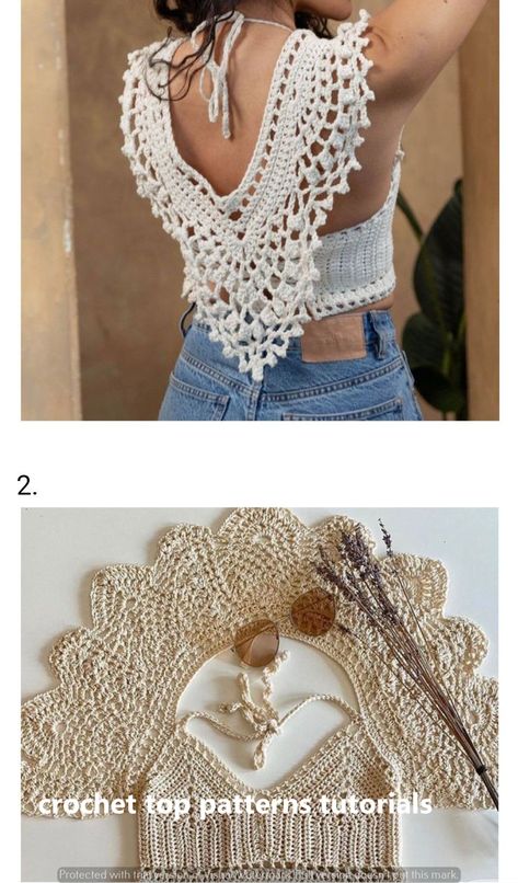 Crochet Tops Free Patterns Boho, Chic Crochet Top, Boho Crochet Top, Crochet Ladies Tops, Crochet Tops Free Patterns, Crochet Clothing And Accessories, Crochet Girls, Crochet Fashion Patterns, Crochet Clothes Patterns