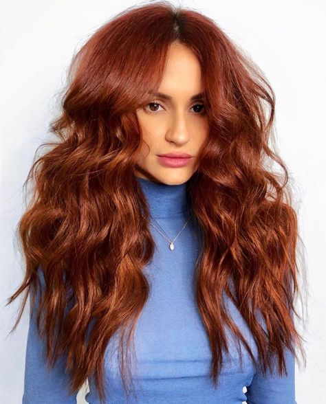 50 New Red Hair Ideas & Red Color Trends for 2020 - Hair Adviser Copper Red Hair Dye, Pinkish Brown Hair, Ruby Red Hair, Red Hair Dye, Light Red Hair, Copper Hair Dark, Light Auburn Hair, Red Copper Hair Color, Red Hair Looks