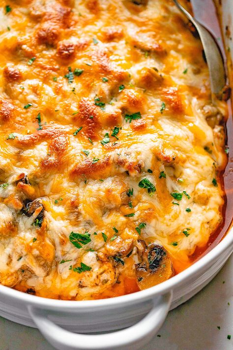 Chicken And Mushroom Recipes, Ground Chicken Casserole, Recipes Mushrooms, Chicken Breast Casserole Recipes, Chicken And Vegetable Casserole, Chicken Breast Casserole, Chicken Mushroom Casserole, Popular Casseroles, Chicken Casserole Dinners