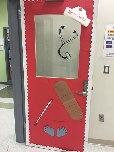 Nurse Christmas Door, School Nurse Office Door, School Nurse Door Decoration, School Nurse Door Sign, Nurse Door Decorations, School Nurse Decorations, Nurse Door Sign, School Nurse Elementary, School Nurse Door