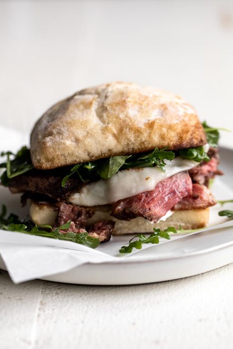 Ribeye Steak Sandwich, Horseradish Mayo, Ciabatta Rolls, Steak Sandwich Recipes, Grilled Ribeye Steak, Sliced Roast Beef, Steak Sandwich, Burgers Sandwiches, Provolone Cheese