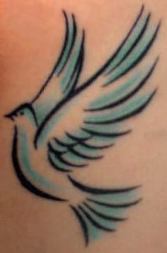 Blue dove Dove Tattoo Meaning, Small Dove Tattoos, Simple Bird Tattoo, Dove Tattoo Design, Vogel Tattoo, Dove Tattoos, Dove Tattoo, Bird Tattoo, Diy Tattoo