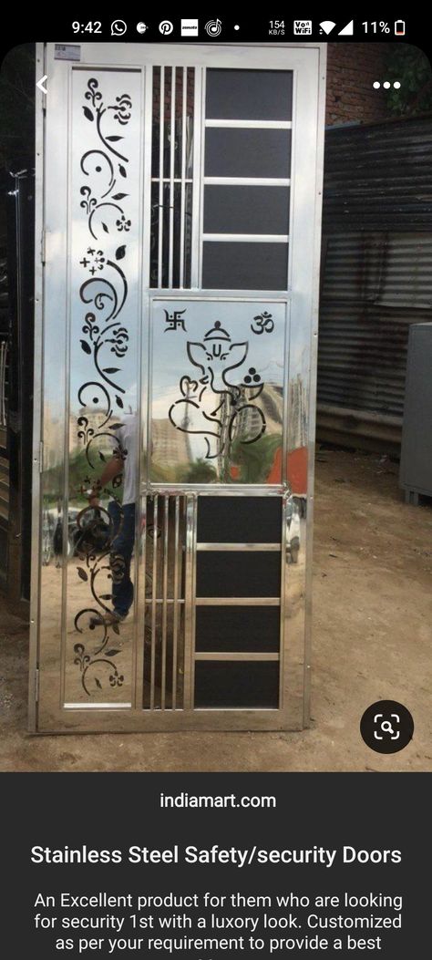 S S Steel Gate, Steel Get Design, Ss Safety Door Design, Ss Gate Design Modern Double Door, Ss Door Design Modern, Metal Safety Door Design, Steel Double Door Design, Ss Door Design, Steel Gate Design Double Door