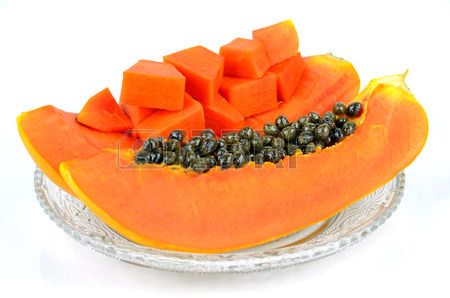 Ripe papaya, Pawpaw or Tree melon (Carica papaya L) which Rich in Betacarotene, Vitamin C, Fiber and Papine Enzyme. Pawpaw Fruit, Ripe Papaya, Papaya Fruit, Papaya Fruits, Menstrual Pain, Viral Infection, Lower Cholesterol, Improve Digestion, Tropical Fruit