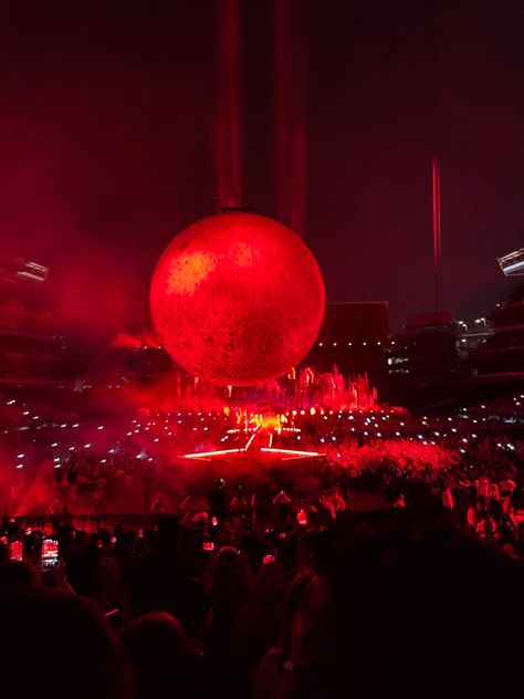 Red Moon at the Weeknd concert in Philly! Red The Weeknd Aesthetic, The Weekend Moon Concert, Concerts At Night, Red Aesthetic The Weeknd, The Weekend Concert Aesthetic, Weeknd Red Aesthetic, The Weeknd Red Aesthetic, The Weeknd Concert Wallpaper, The Weeknd Aesthetic Concert