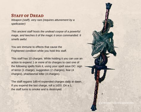 Dnd 5e Homebrew Items Staff, Dnd Homebrew Magic Staff, Dnd Magic Staff, Dnd Staff, 5e Items, Homebrew Items, Dnd Homebrew, Dnd Items, Magical Items