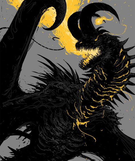 Dark Creatures, Monster Ideas, Creature Artwork, Fantasy Beasts, 다크 판타지, Creature Drawings, Dragon Pictures, Monster Concept Art, Fantasy Monster