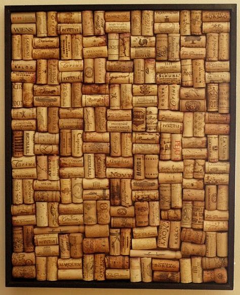 A project I have been meaning to take on for years.... Wine Cork Board, Diy Bulletin Board, Wine Cork Projects, Make Your Own Wine, Cork Jewelry, Cork Projects, Cork Wall, Cork Diy, Wine Craft