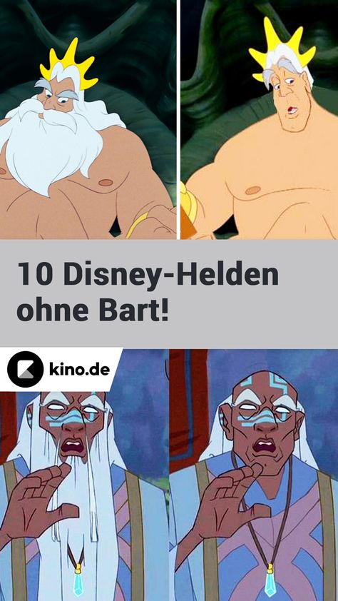 Habt ihr euch auch schon mal gefragt, wie eure liebsten Disney-Figuren ohne Bart aussehen würden? Manche von ihnen sind kaum wiederzuerkennen! Pixar, Comic Books, Comic Book Cover, Comics, Book Cover, Disney, Movie Posters, Pins, Film Posters