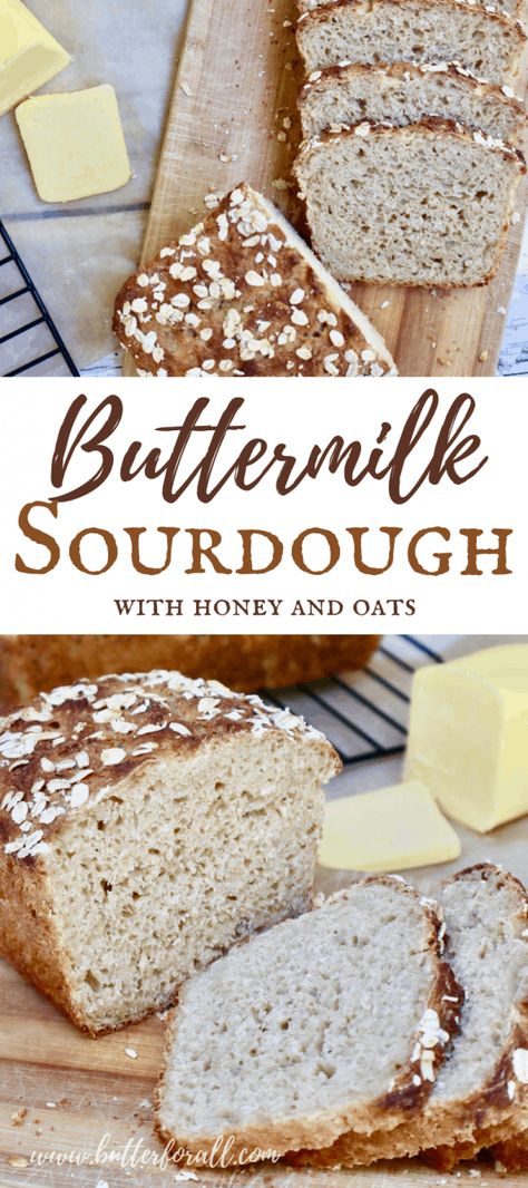 Sourdough Starter Memes, Sourdough Buttermilk Recipes, Buttermilk Sourdough, Honey Loaf, Frugal Pantry, Bread With Honey, Make Sourdough Starter, Recipe Using Sourdough Starter, Buttermilk Bread