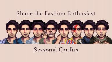 Shane takes on the fashion industry with a massive wardrobe upgrade and a new outfit for every season. This is a Seasonal Outfits Mod for Shane solely. Stardew Mods, Shane & Shane, Stardew Valley Layout, Stardew Valley Tips, Stardew Valley Farms, Stardew Valley Fanart, Seasonal Outfits, Bowie Ziggy Stardust, David Bowie Ziggy Stardust