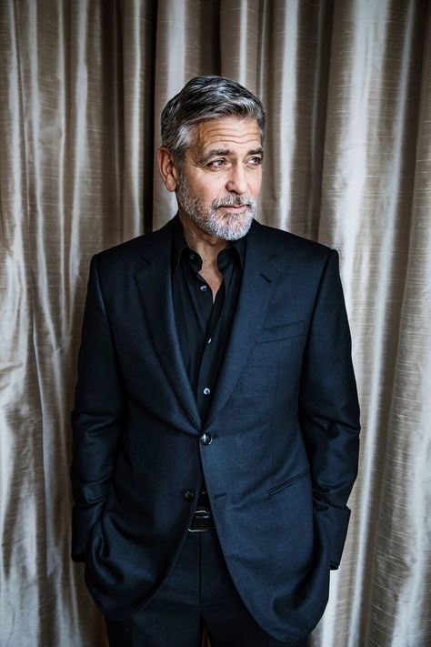 George Clooney Thinks Netflix and Hulu Are Just Fine | Vanity Fair Famous Outfits, Hugh Laurie, Amal Clooney, Celebrity Travel, Famous Men, George Clooney, Black Suit, Buckingham Palace, Business Casual Outfits