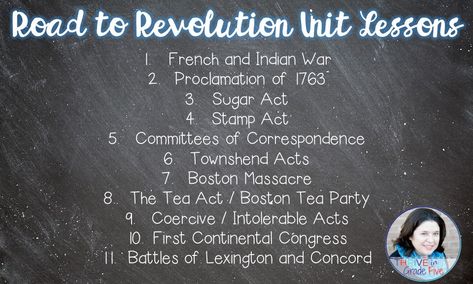 Road To Revolution, Sugar Act, American Revolution Activities, Battle Of Trenton, 8th Grade History, Lap Books, Boston Tea Party, Social Studies Notebook, American History Lessons