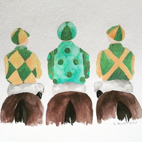 Jockey Silks, Derby Ideas, Ky Derby, Painting Fashion, Watercolor Monogram, Personalized Stationary, Kentucky Derby Party, Racing Art, Derby Party