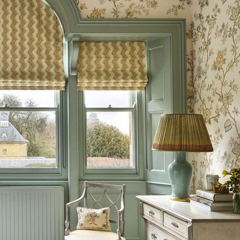 Lewis & Wood on Instagram: "A splash of yellow to lift the mood on this cold winters day. Great work by @harrietashton_interiors : : Indienne Quince wallpaper Photography @mikegarlickdesign" Painted Moulding, Lewis And Wood, Sunny Bedroom, London Bedroom, End Of 2022, Reupholster Chair Dining, Maine Cottage, Reupholster Chair, Artistic Home