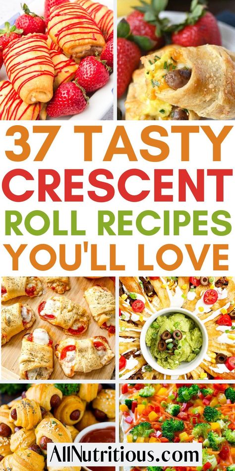 Crossaint Dinner Recipes, Easy Croissant Dinner Recipes, Snacks To Make With Crescent Rolls, Croissant Snack Ideas, Croissant Dough Recipe Ideas, Croissant Roll Appetizers, Recipes Using Croissant Dough, Crossiants Breakfast Ideas, Pilsbury Crossaints Recipes