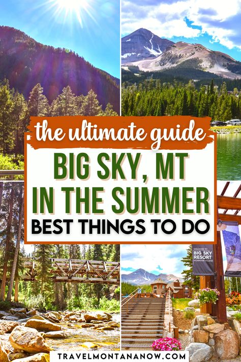 Big Sky, Montana is a beautiful world-class mountain town with a casual environment, incredible views, and endless opportunities for immersing yourself in nature and enjoying the great outdoors. Discover all things outdoors and the best things to do during your stay in Big Sky, MT! Travel To Montana, Big Sky Montana Bachelorette, Montana Big Sky, Things To Do In Big Sky Montana, Bozeman Montana Things To Do In, Montana Vacation Summer, Big Sky Montana Summer Outfits, Big Sky Montana Summer, Vacation Montana