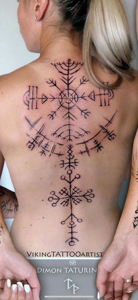 Rune Back Tattoo, Norse Pagan Tattoos For Women, Freya Tattoo Symbol, Throat Tattoo Ideas, Norse Tattoos For Women, Freya Tattoo, Pagan Tattoo, Norwegian Vikings, Throat Tattoo