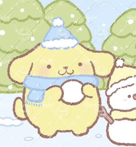 Hello Kitty And Pompompurin, Pompom Purin, Sanrio Danshi, Sanrio Pompompurin, Pom Pom Purin, Cute Sanrio, Sanrio Wallpaper, Hello Kitty Friends, Coloring Book Art