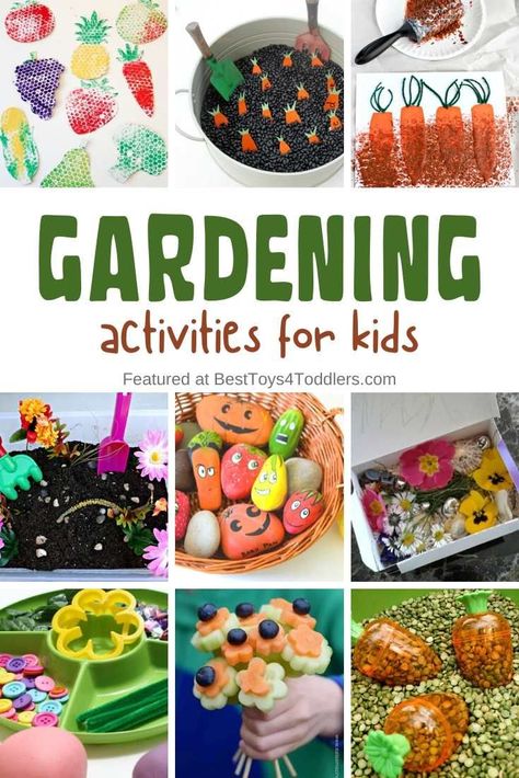 Fruit And Veg Theme Preschool, Library Preschool, Gardening Activities For Kids, Preschool Gardening, Paper Carrots, Environment Activities, Toddler Garden, Gardening Activities, April Calendar