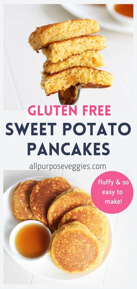 Gf Sweet Potato Pancakes, Gluten Free Sweet Potatoes Recipes, Reid Diet Recipes, Gluten Free Sweet Potato Pancakes, Sweet Potato Pancakes Healthy, Reid Diet, Sweet Potato Pancakes Vegan, Sweet Potato Pancakes Recipe, Potato Pancakes Recipe