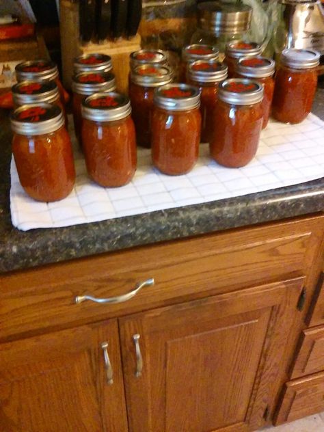 Italian Spaghetti Sauce For Canning, Canned Spaghetti Sauce Recipe Canning, Spaghetti Sauce To Can, Canning Recipes For Tomatoes, Spaghetti Sauce For Canning, Pantry Prepping, Prego Sauce Recipe, Canning Pasta Sauce, Canning Homemade Spaghetti Sauce