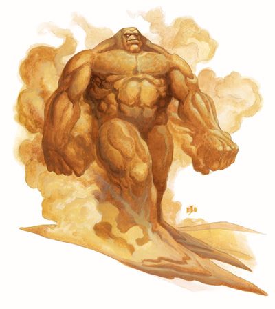 Sand Golem, Sandstorm Art, Creature Fantasy, Dark Sun, Fantasy Witch, D D Monsters, Cool Monsters, Dnd Monsters, Fantasy Beasts