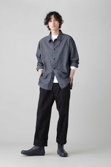 Men’s Casual Workwear, Male Artist Outfit, Masc Office Wear, Men Japanese Fashion, Casual Office Outfit Men, Japanese Men Outfit, Japanese Business Casual, Masc Business Casual, Short Guy Outfits