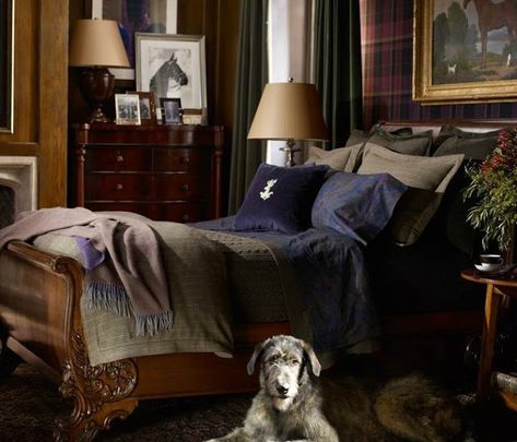 Estelle's: THE CLASSIC EQUESTRIAN COLLECTION Equestrian Chic Interiors, Equestrian Bedding, Equestrian Chic Decor, Equestrian Bedroom, Ralph Lauren Interiors, Ralph Lauren Bedroom, Master Remodel, Classy Country, Masculine Decor