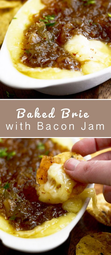 Brie With Bacon Jam, Maple Bacon Onion Jam Recipe, Baked Brie With Bacon, Maple Bacon Onion Jam, Brie With Bacon, Bacon Jam Appetizer, Bacon Onion Jam Recipe, Onion Jam Recipe, Bacon Brie