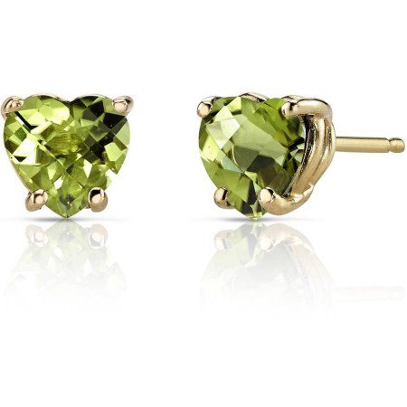 Jewelry Questions, Shine Jewelry, Peridot Earrings, Yellow Gold Wedding Band, Classic Earrings, Peridot Gemstone, Green Peridot, Gold Heart, Gold Earrings Studs