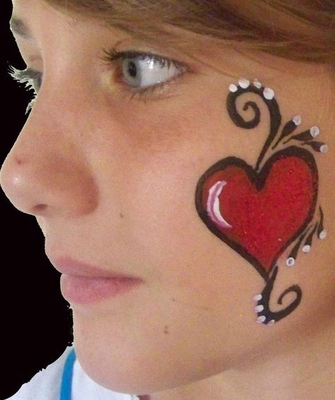 FACE PAINTING... consider offering to kids before a fest parade to raise  money Kids Face Painting Easy, Simple Face Painting, Easy Face Painting, Easy Face Painting Designs, Painting Tattoos, Festival Face Paint, Christmas Face Painting, Cheek Art, Girl Face Painting