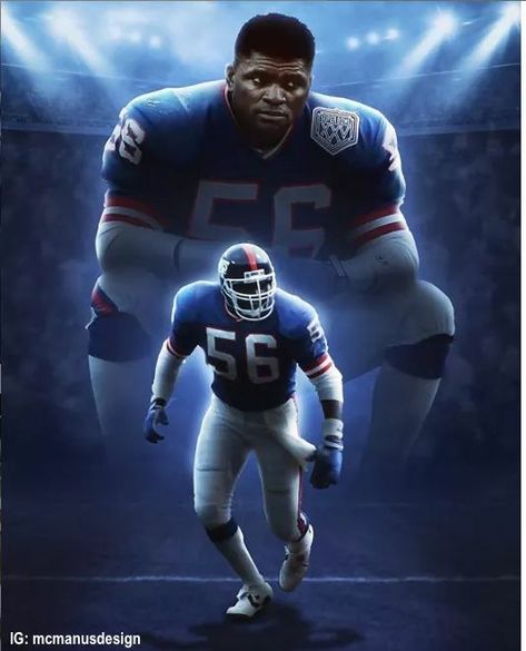 Lawrence Taylor, NY Giants New York Giants Wallpaper, Giants Wallpaper, Nfl Art, Ny Giants Football, Sport Posters, Lawrence Taylor, Athlete Quotes, Saquon Barkley, Nfl Football Pictures