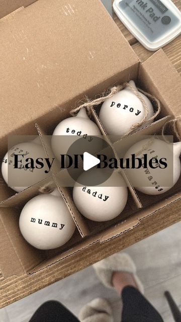 Megan Stewart 🌙 on Instagram: "Easiest DIY ever!!!🎄 DIY CERAMIC BAUBLES 🫶🏽 

#diychristmas #diychristmasdecor #ceramicbaubles" Ceramic Baubles, Diy Ceramic, Christmas Decor Diy, Christmas Diy, Easy Diy, Christmas Crafts, Ceramics, Christmas, Instagram