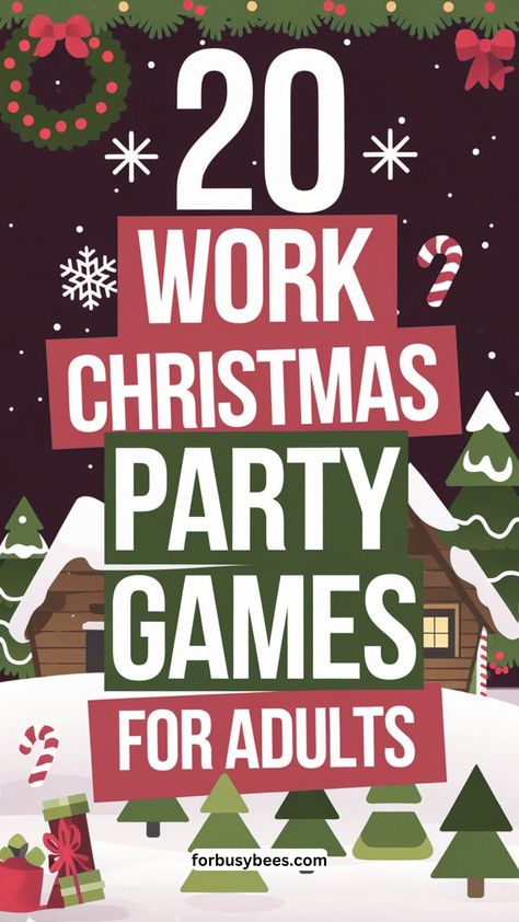 work christmas party games Best Christmas Party Games For Adults, Funny Adult Christmas Party Games, Funny Games For Christmas Party, Christmas Party Games Adults Funny, Christmas Party Games For Big Groups, Fun Work Party Christmas Games, Christmas Game Ideas For Work, Church Youth Christmas Party Ideas, Easy Christmas Party Games For Adults