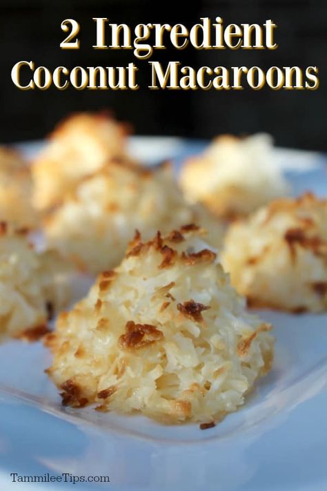 Easy 2 Ingredient Coconut Macaroons Recipe made with sweetened condensed milk. Video with step by step details in the post. Coconut Macaroon Cookies Recipes, Coconut Milk Recipes Dessert, Condensed Milk Recipes Easy, Coconut Sweetened Condensed Milk, Milk Video, Macaroon Cookies Recipe, Coconut Macaroon Cookies, Milk Recipes Dessert, Coconut Macaroons Easy