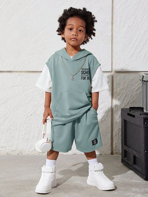 I didn't like them too narrow calf Young Boy Outfits, Korean Patchwork, Sweatshirt And Shorts, Luxury Baby Clothes, Boys Summer Fashion, Boys Fashion Trends, Trendy Boy Outfits