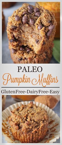 Paleo Pumpkin Muffins- easy, healthy, and delicious! Gluten free, dairy free, and refined sugar free. Paleo Pumpkin Muffins, Muffins Paleo, Muffins Blueberry, Weight Watcher Desserts, Pumpkin Muffins Easy, Muffins Easy, Paleo Meals, Muffin Cupcake, Paleo Baking