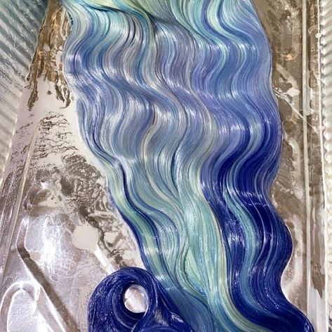 Mermaid Dyed Hair, Mermaid Hair Aesthetic, Ocean Hair, Water Hair, Cute Hair Colors, Creative Hair Color, Stunning Hairstyles, Dyed Hair Inspiration, Pretty Hair Color