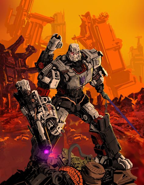 Megatron by Marc Lange Yap on Behance Megatron Art Transformers, Transformers Megatron Art, Megatron Art, 80s Cartoon Shows, Transformers Poster, Optimus Prime Art, Transformers Megatron, Transformers Cybertron, Transformers 4