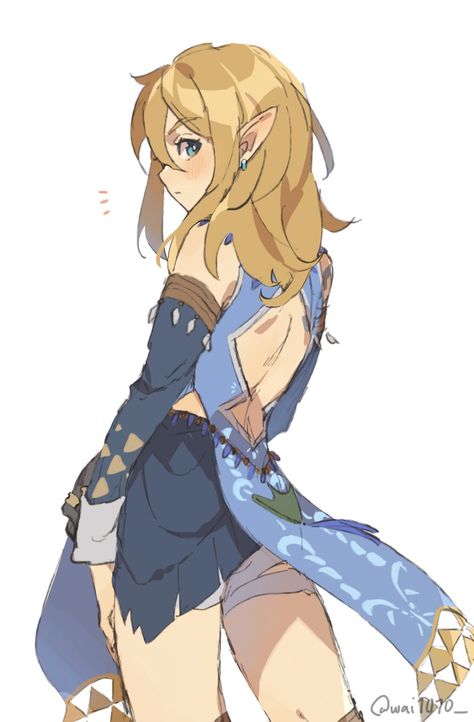 The Legend Of Zelda Tears Of The Kingdom Fan Art, Femboy Link Fanart, Link Femboy Art, Female Link Fanart, Link Frostbite Armor Fanart, Link Art Breath Of The Wild, Frostbite Armor Link, Link Frostbite Armor, Botw Link Icon