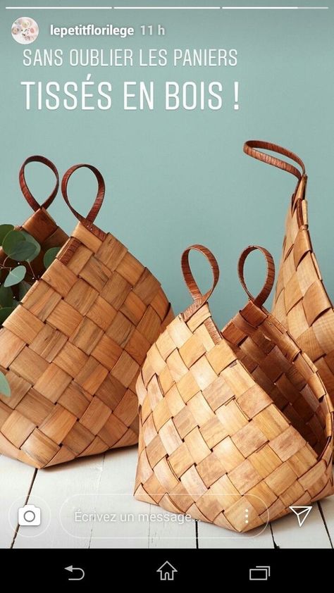 Diy Rope Basket, Bamboo Decor, Bamboo Crafts, Diy Weaving, Leaf Crafts, Woven Baskets, Creative Packaging Design, Creative Packaging, Weaving Patterns